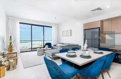 Living / Dining Room image for: Apartment - 2 Bedrooms - 2 Bathrooms for sale in Marassi Al Bahrain - Diyar Al Muharraq - Muharraq Governorate, Image 1