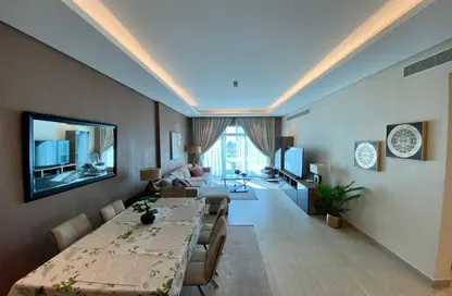 Living / Dining Room image for: Apartment - 2 Bedrooms - 3 Bathrooms for rent in Al Juffair - Capital Governorate, Image 1