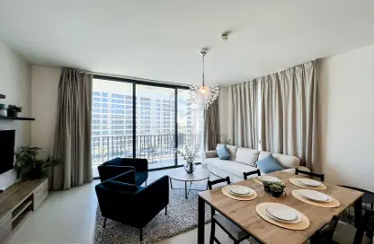 Living / Dining Room image for: Apartment - 3 Bedrooms - 4 Bathrooms for rent in Marassi Boulevard - Diyar Al Muharraq - Muharraq Governorate, Image 1