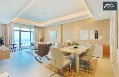 Living / Dining Room image for: Apartment - 3 Bedrooms - 4 Bathrooms for sale in Al Juffair - Capital Governorate, Image 1