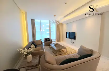Living Room image for: Apartment - 1 Bedroom - 1 Bathroom for sale in Bahrain Bay - Capital Governorate, Image 1