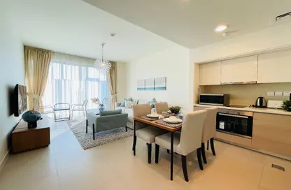 Living / Dining Room image for: Apartment - 1 Bedroom - 1 Bathroom for rent in Marassi Shores Residences - Diyar Al Muharraq - Muharraq Governorate, Image 1