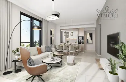 Living / Dining Room image for: Apartment - 2 Bedrooms - 2 Bathrooms for sale in Marassi Al Bahrain - Diyar Al Muharraq - Muharraq Governorate, Image 1
