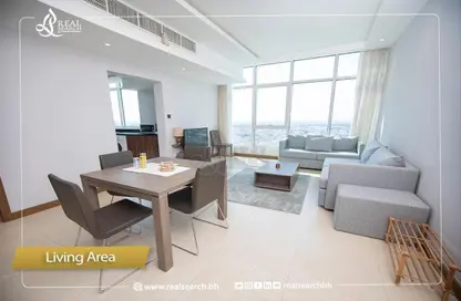 Living / Dining Room image for: Apartment - 1 Bedroom - 2 Bathrooms for rent in Sanabis - Manama - Capital Governorate, Image 1