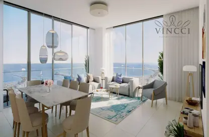 Living / Dining Room image for: Apartment - 3 Bedrooms - 4 Bathrooms for sale in Marassi Al Bahrain - Diyar Al Muharraq - Muharraq Governorate, Image 1