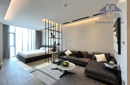Living Room image for: Apartment - Studio - 1 Bathroom for rent in Al Juffair - Capital Governorate, Image 1