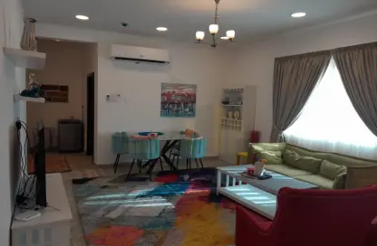 Living / Dining Room image for: Apartment - 2 Bedrooms - 3 Bathrooms for rent in Al Burhama - Manama - Capital Governorate, Image 1