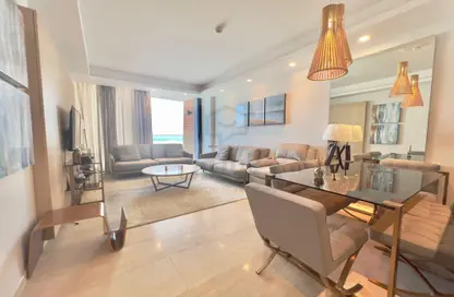 Living / Dining Room image for: Apartment - 2 Bedrooms - 4 Bathrooms for sale in Essence of Dilmunia - Dilmunia Island - Muharraq Governorate, Image 1