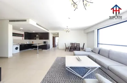 Living / Dining Room image for: Apartment - 3 Bedrooms - 2 Bathrooms for rent in Janabiya - Northern Governorate, Image 1