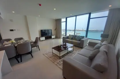 Living / Dining Room image for: Apartment - 2 Bedrooms - 3 Bathrooms for rent in The Lagoon - Amwaj Islands - Muharraq Governorate, Image 1