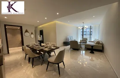 Living / Dining Room image for: Apartment - 2 Bedrooms - 4 Bathrooms for rent in Amwaj Avenue - Amwaj Islands - Muharraq Governorate, Image 1
