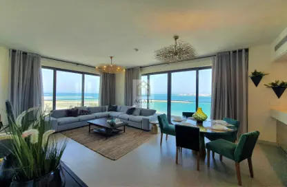 Living / Dining Room image for: Apartment - 3 Bedrooms - 4 Bathrooms for rent in Marassi Shores Residences - Diyar Al Muharraq - Muharraq Governorate, Image 1