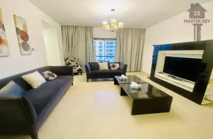 Living Room image for: Apartment - 1 Bedroom - 2 Bathrooms for rent in The Lagoon - Amwaj Islands - Muharraq Governorate, Image 1