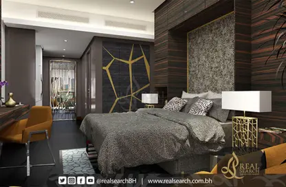 Room / Bedroom image for: Apartment - 1 Bedroom - 2 Bathrooms for sale in Bahrain Bay - Capital Governorate, Image 1