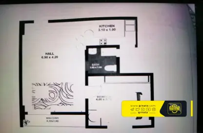 صورة لـ مخطط ثنائي الأبعاد شقة - غرفة نوم - 2 حمامات للبيع في الجفير - محافظة العاصمة ، صورة رقم 1