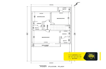 صورة لـ مخطط ثنائي الأبعاد فيلا - 4 غرف نوم - 5 حمامات للبيع في المالكية - المحافظة الشمالية ، صورة رقم 1
