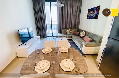 Living / Dining Room image for: Apartment - 1 Bedroom - 1 Bathroom for rent in Marassi Boulevard - Diyar Al Muharraq - Muharraq Governorate, Image 1