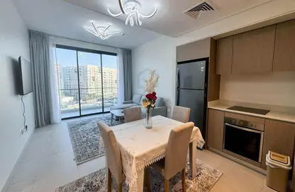 Dining Room image for: Apartment - 2 Bedrooms - 2 Bathrooms for rent in Marassi Al Bahrain - Diyar Al Muharraq - Muharraq Governorate, Image 1