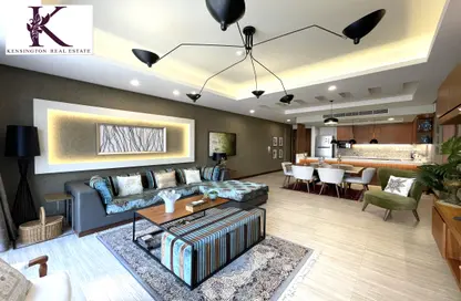 Living Room image for: Apartment - 2 Bedrooms - 3 Bathrooms for rent in Amwaj Marina - Amwaj Islands - Muharraq Governorate, Image 1