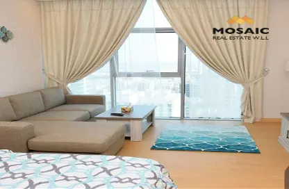 Living Room image for: Apartment - 1 Bathroom for sale in Al Juffair - Capital Governorate, Image 1