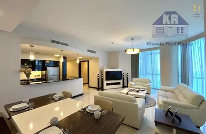 Living / Dining Room image for: Apartment - 1 Bedroom - 2 Bathrooms for sale in Al Juffair - Capital Governorate, Image 1
