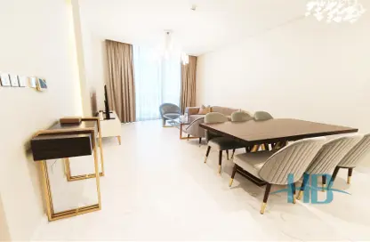 Living / Dining Room image for: Apartment - 2 Bedrooms - 3 Bathrooms for rent in Bahrain Bay - Capital Governorate, Image 1