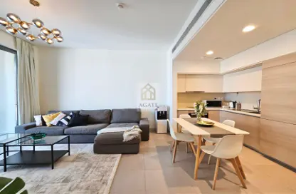 Living / Dining Room image for: Apartment - 1 Bedroom - 1 Bathroom for rent in Marassi Shores Residences - Diyar Al Muharraq - Muharraq Governorate, Image 1