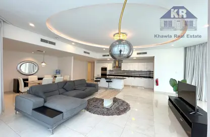 Living / Dining Room image for: Apartment - 2 Bedrooms - 4 Bathrooms for sale in Al Juffair - Capital Governorate, Image 1