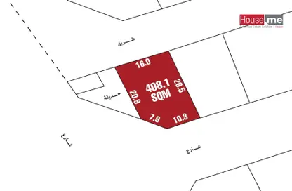 2D Floor Plan image for: Land - Studio for sale in Marassi Al Bahrain - Diyar Al Muharraq - Muharraq Governorate, Image 1