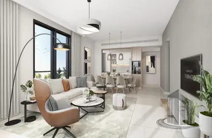Living / Dining Room image for: Apartment - 3 Bedrooms - 3 Bathrooms for sale in Marassi Al Bahrain - Diyar Al Muharraq - Muharraq Governorate, Image 1