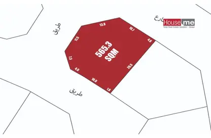 2D Floor Plan image for: Land - Studio for sale in Deerat Al Oyoun - Diyar Al Muharraq - Muharraq Governorate, Image 1