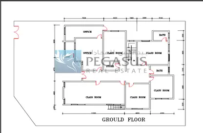 2D Floor Plan image for: Villa - Studio - 4 Bathrooms for rent in Um Al Hasam - Manama - Capital Governorate, Image 1
