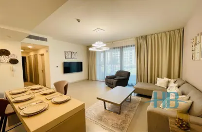 Living / Dining Room image for: Apartment - 2 Bedrooms - 2 Bathrooms for rent in Marassi Al Bahrain - Diyar Al Muharraq - Muharraq Governorate, Image 1
