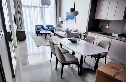 Living / Dining Room image for: Apartment - 1 Bedroom - 1 Bathroom for sale in The Address Residences - Diyar Al Muharraq - Muharraq Governorate, Image 1