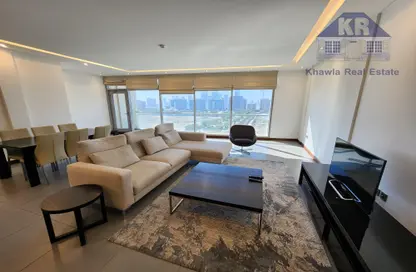 Living / Dining Room image for: Apartment - 2 Bedrooms - 3 Bathrooms for rent in Reef Island - Capital Governorate, Image 1